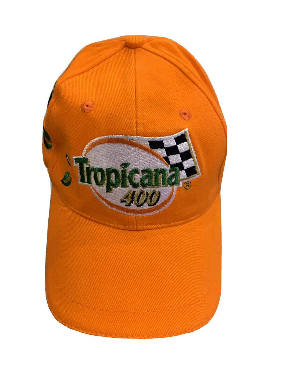 Tropicana 400 Chicagoland Speedway Orange Adjustable Racing Hat Cap July 14 2002